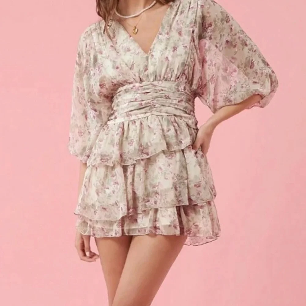 Floral Ruffle Mini Dress - Picture 1 of 2